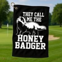 Honey Badger Dont Team Marten Golf Towel thumb 1