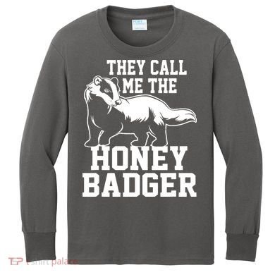 Honey Badger Dont Team Marten Kids Long Sleeve Shirt