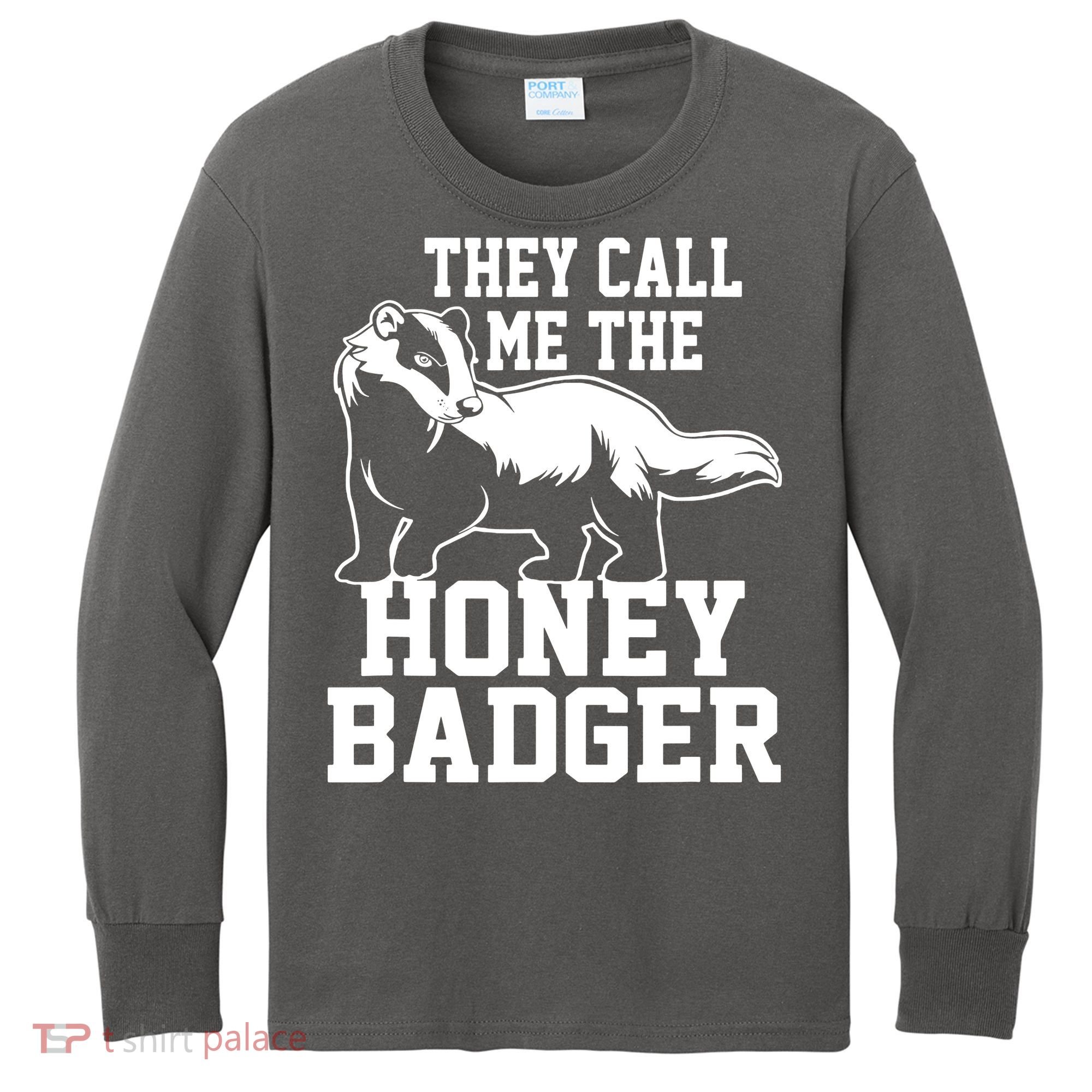 Honey Badger Dont Team Marten Kids Long Sleeve Shirt