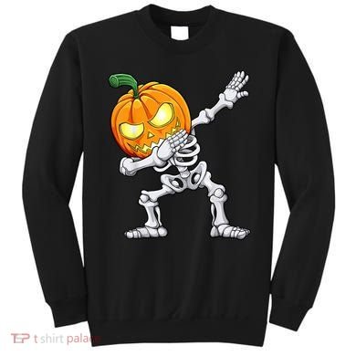 Halloween Boys Dabbing Skeleton Scary Pumpkin Jack O Lantern Sweatshirt