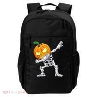 Halloween Boys Dabbing Skeleton Scary Pumpkin Jack O Lantern Backpack thumb 0