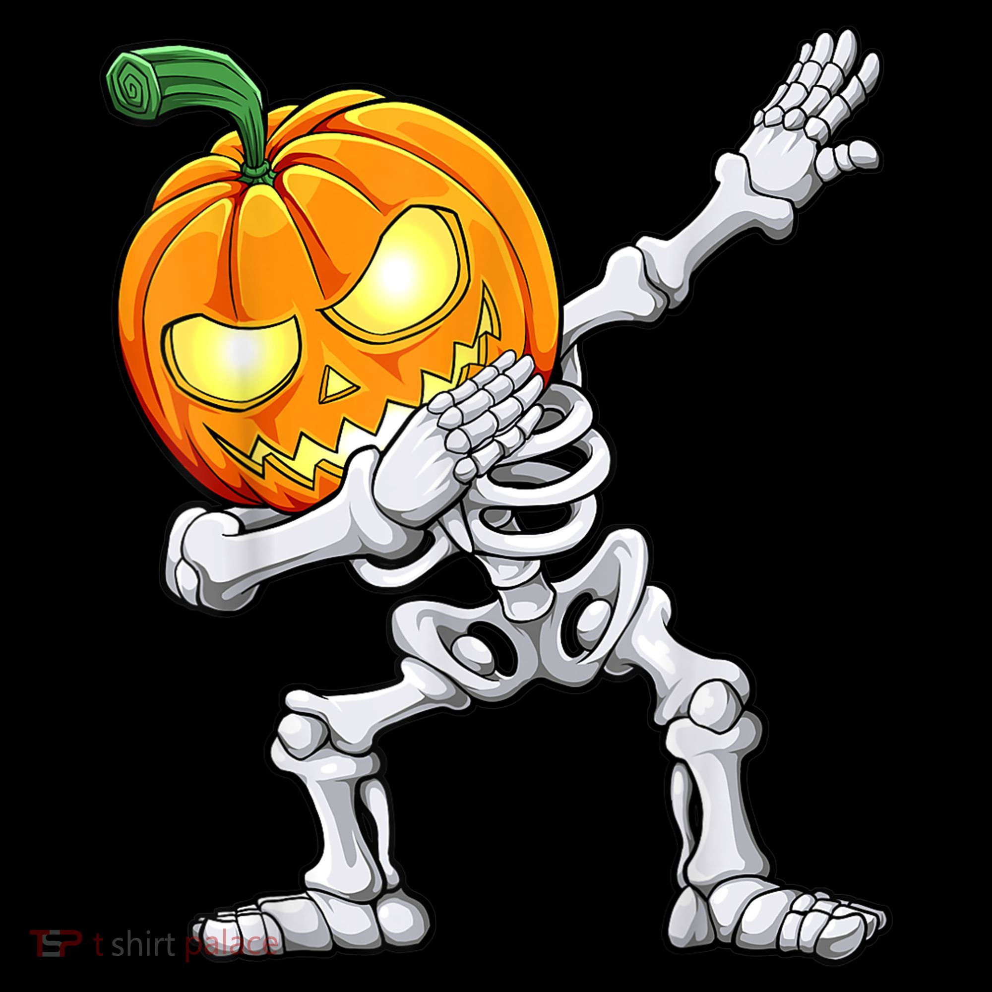 Halloween Boys Dabbing Skeleton Scary Pumpkin Jack O Lantern Women's Hoodie