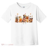 Halloween Boxer Dog Fall Coffee Pumpkin Spice Latte Toddler T-Shirt thumb 0