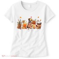 Halloween Boxer Dog Fall Coffee Pumpkin Spice Latte Women's T-Shirt thumb 0