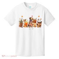 Halloween Boxer Dog Fall Coffee Pumpkin Spice Latte Kids T-Shirt thumb 0