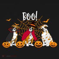 Halloween Boxer Dog Boo With Pumpkin Funny Gifts T-Shirt thumb 7