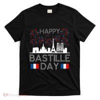 Happy Bastille Day France Paris French Flag Fireworks T-Shirt thumb 0