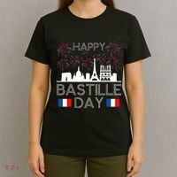 Happy Bastille Day France Paris French Flag Fireworks T-Shirt thumb 4