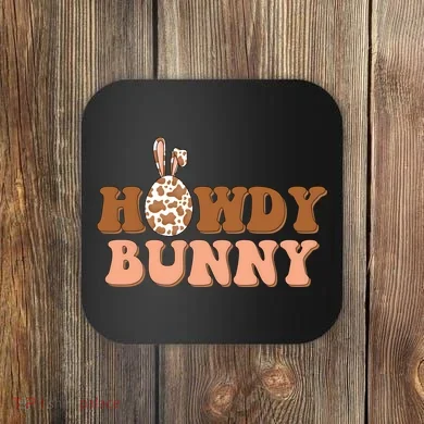 Howdy Bunny Easter Holiday Coaster