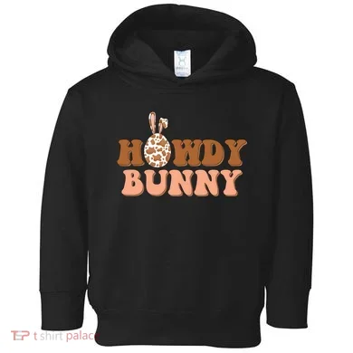 Howdy Bunny Easter Holiday Toddler Hoodie