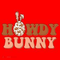 Howdy Bunny Easter Holiday Santa Hat thumb 1