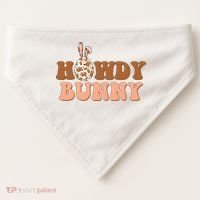 Howdy Bunny Easter Holiday USA-Made Doggie Bandana thumb 0