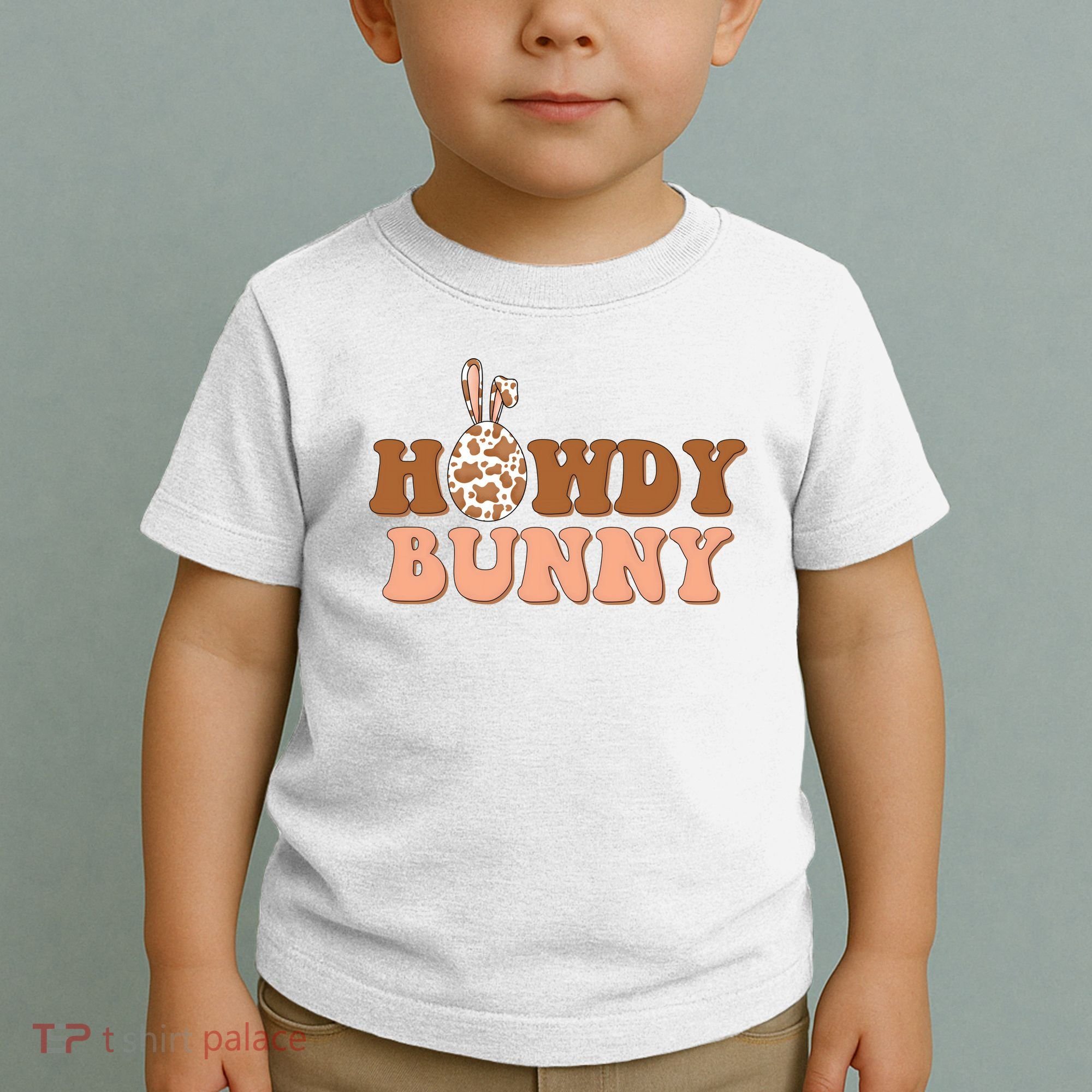 Howdy Bunny Easter Holiday Toddler T-Shirt