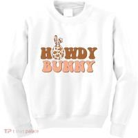 Howdy Bunny Easter Holiday Kids Sweatshirt thumb 0