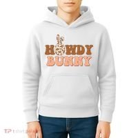 Howdy Bunny Easter Holiday Kids Hoodie thumb 4