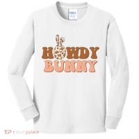 Howdy Bunny Easter Holiday Kids Long Sleeve Shirt thumb 0