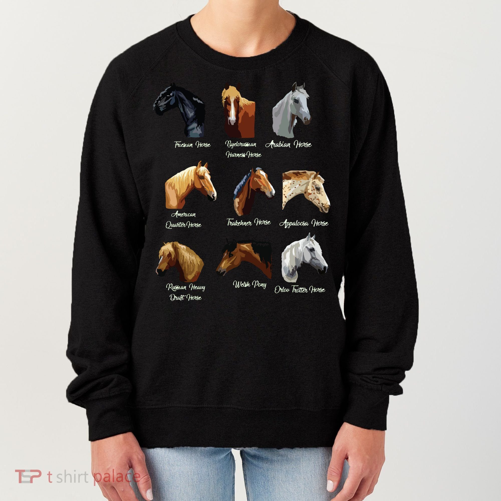 Horse Breeds Equestrian Horseback Riding Gift Women's Sweatshirt