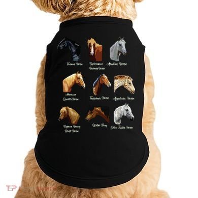 Horse Breeds Equestrian Horseback Riding Gift Doggie Tank