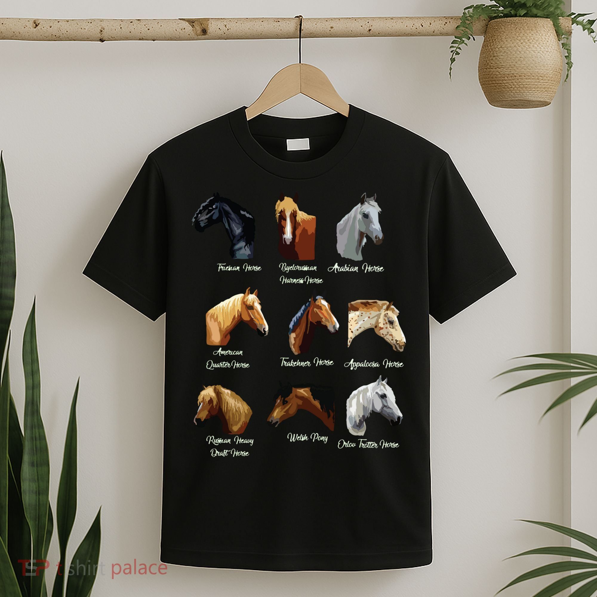 Horse Breeds Equestrian Horseback Riding Gift T-Shirt