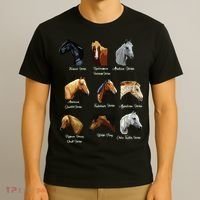 Horse Breeds Equestrian Horseback Riding Gift T-Shirt thumb 3