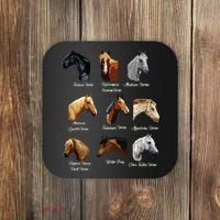 Horse Breeds Equestrian Horseback Riding Gift Coaster thumb 0