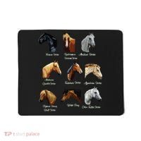 Horse Breeds Equestrian Horseback Riding Gift Mousepad thumb 0