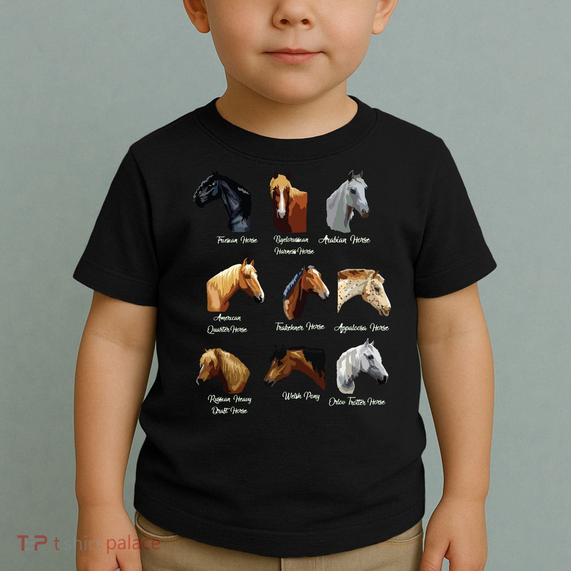 Horse Breeds Equestrian Horseback Riding Gift Toddler T-Shirt