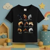 Horse Breeds Equestrian Horseback Riding Gift Toddler T-Shirt thumb 3