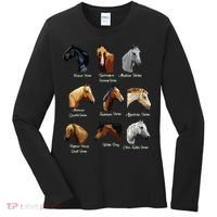 Horse Breeds Equestrian Horseback Riding Gift Women's Long Sleeve Shirt thumb 0