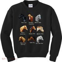Horse Breeds Equestrian Horseback Riding Gift Kids Sweatshirt thumb 0
