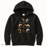 Horse Breeds Equestrian Horseback Riding Gift Kids Hoodie thumb 0