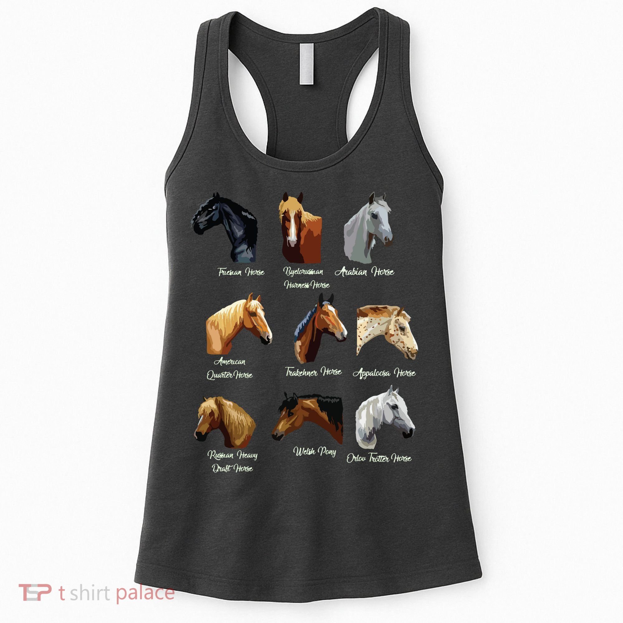Horse Breeds Equestrian Horseback Riding Gift Women's Tank Top