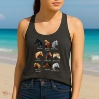 Horse Breeds Equestrian Horseback Riding Gift Women's Tank Top thumb 2