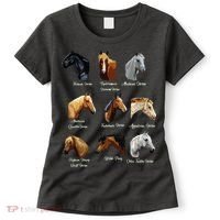 Horse Breeds Equestrian Horseback Riding Gift Women's T-Shirt thumb 0