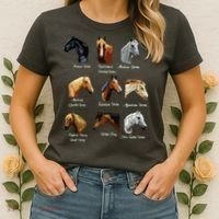 Horse Breeds Equestrian Horseback Riding Gift Women's T-Shirt thumb 2