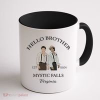 Hello Brother Est 1864 Mystic Falls Virginia Salvatore Coffee Mug thumb 1