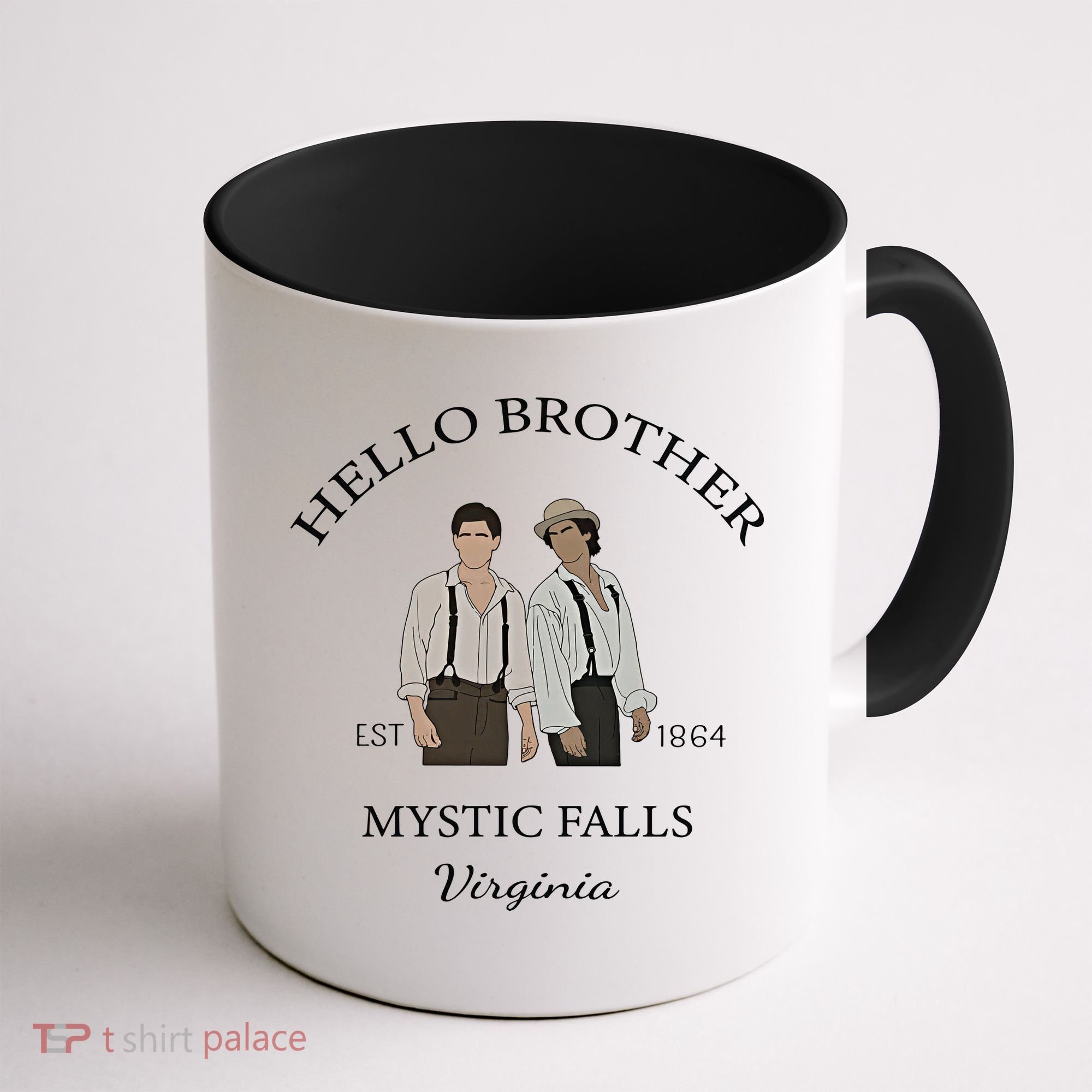 Hello Brother Est 1864 Mystic Falls Virginia Salvatore Coffee Mug