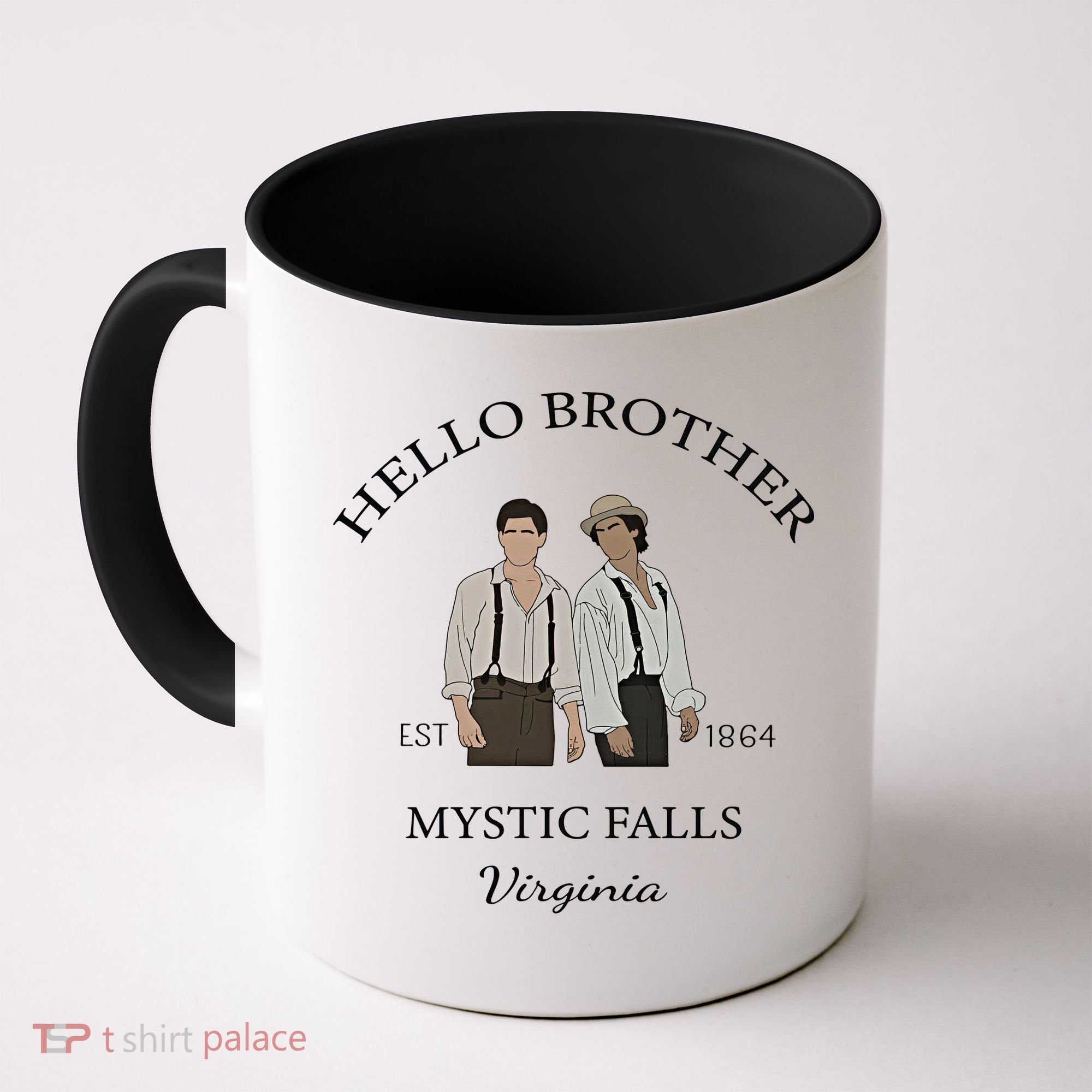 Hello Brother Est 1864 Mystic Falls Virginia Salvatore Coffee Mug