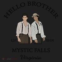 Hello Brother Est 1864 Mystic Falls Virginia Salvatore Beanie thumb 2