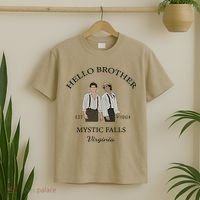 Hello Brother Est 1864 Mystic Falls Virginia Salvatore T-Shirt thumb 2