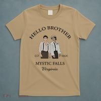 Hello Brother Est 1864 Mystic Falls Virginia Salvatore T-Shirt thumb 5