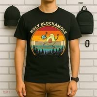 Holy Blockamole Funny Vintage Volleyball Block Avocado T-Shirt thumb 6