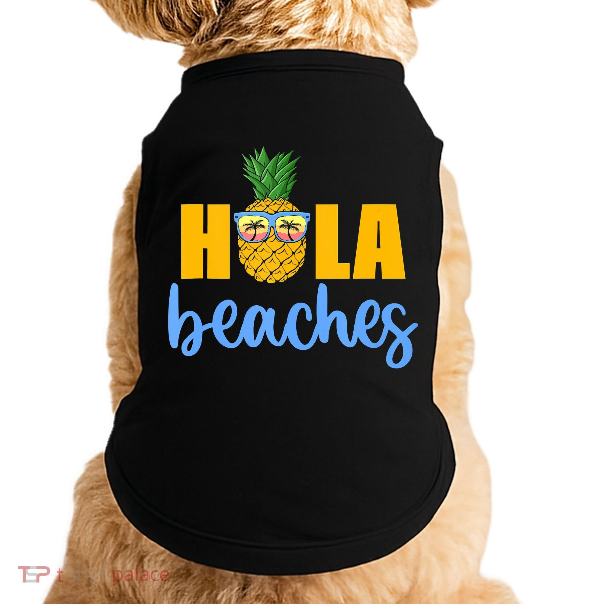 Hola Beaches Funny Beach Vacation Summer For Doggie Tank