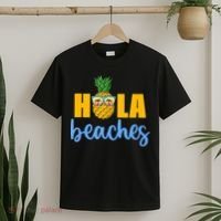 Hola Beaches Funny Beach Vacation Summer For T-Shirt thumb 2