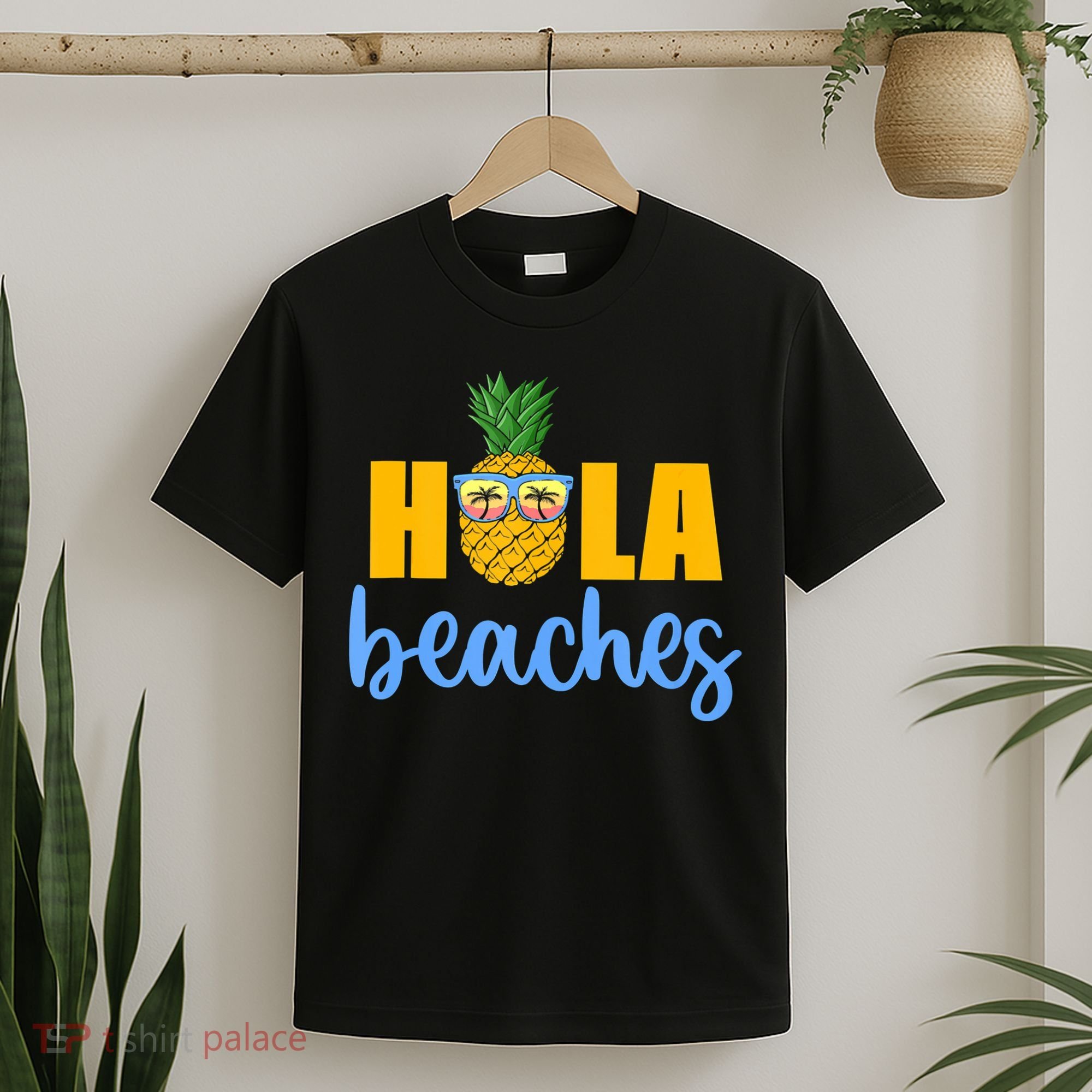 Hola Beaches Funny Beach Vacation Summer For T-Shirt