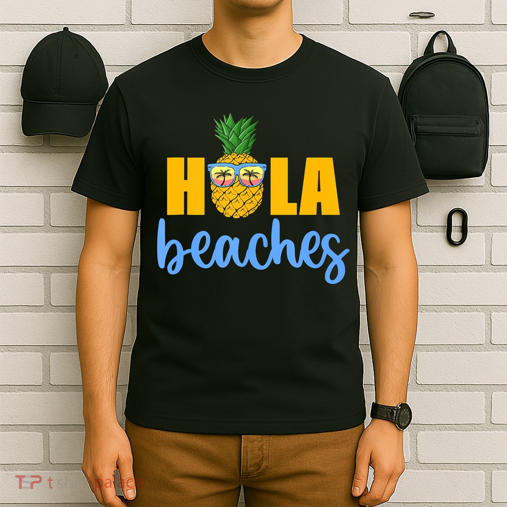 Hola Beaches Funny Beach Vacation Summer For T-Shirt
