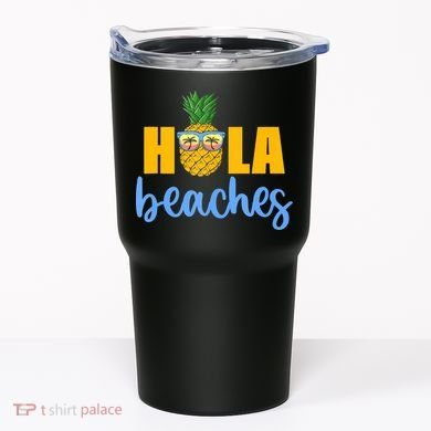 Hola Beaches Funny Beach Vacation Summer For Tumbler