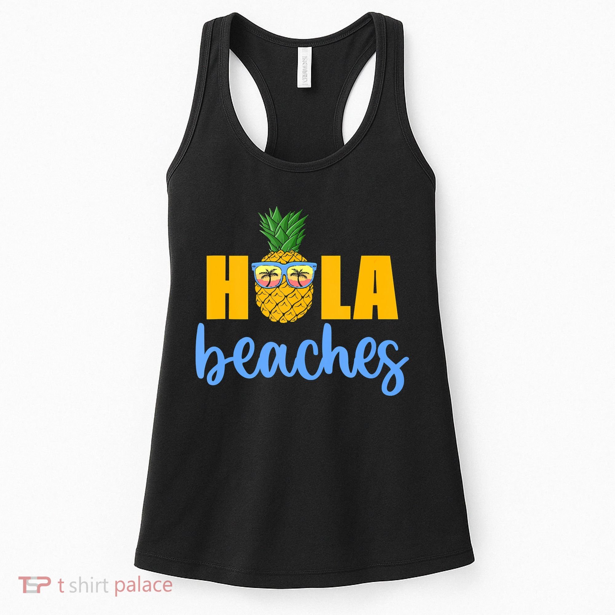 Hola Beaches Funny Beach Vacation Summer For Women's Tank Top