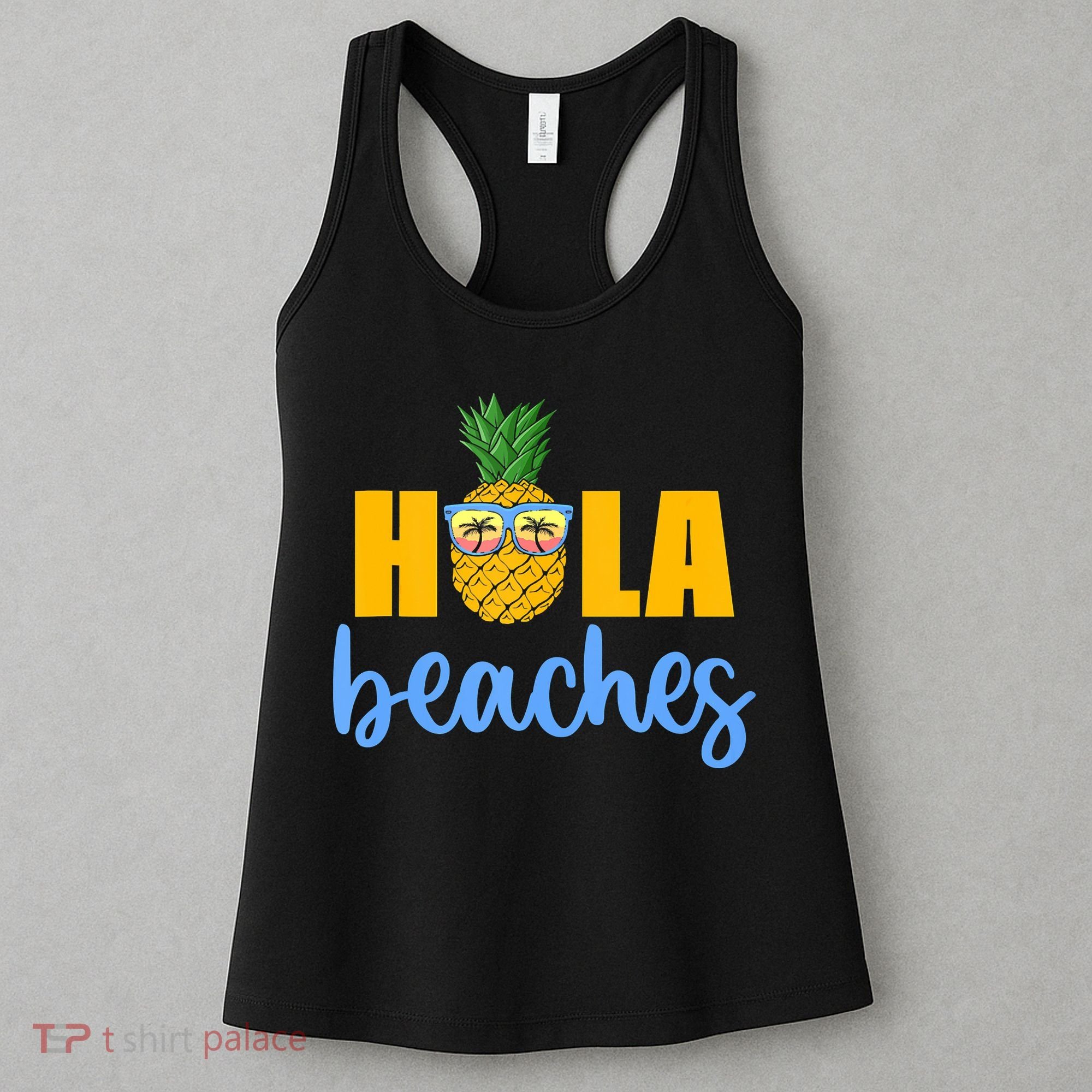 Hola Beaches Funny Beach Vacation Summer For Women's Tank Top