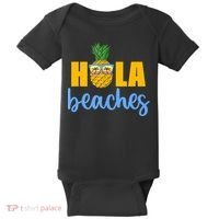 Hola Beaches Funny Beach Vacation Summer For Baby Bodysuit thumb 0